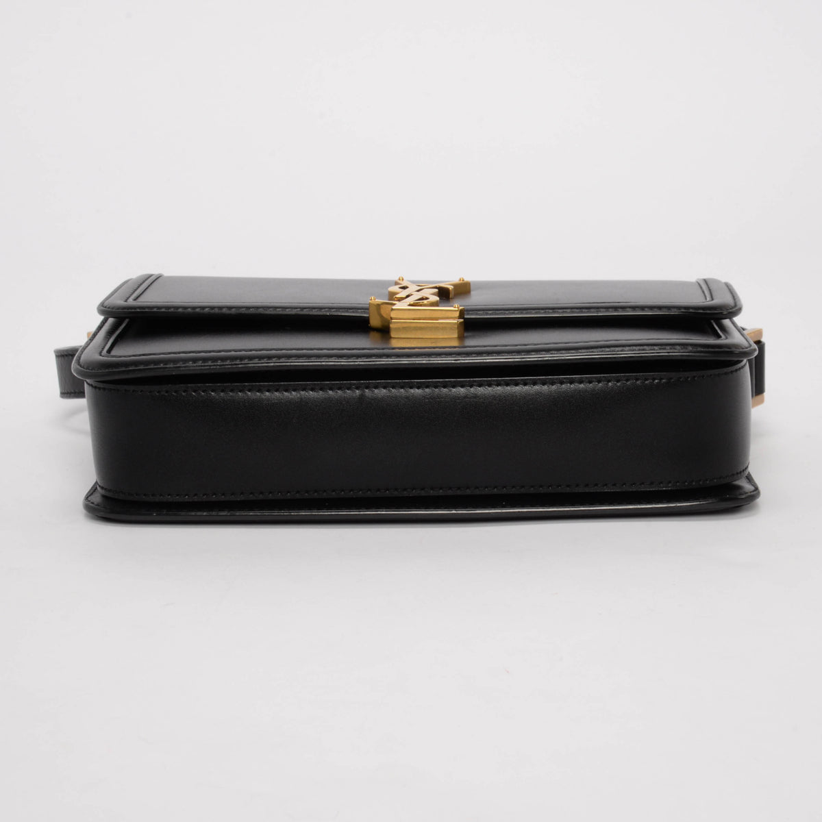 Saint Laurent Black Box Calf Medium Solferino Satchel Bag