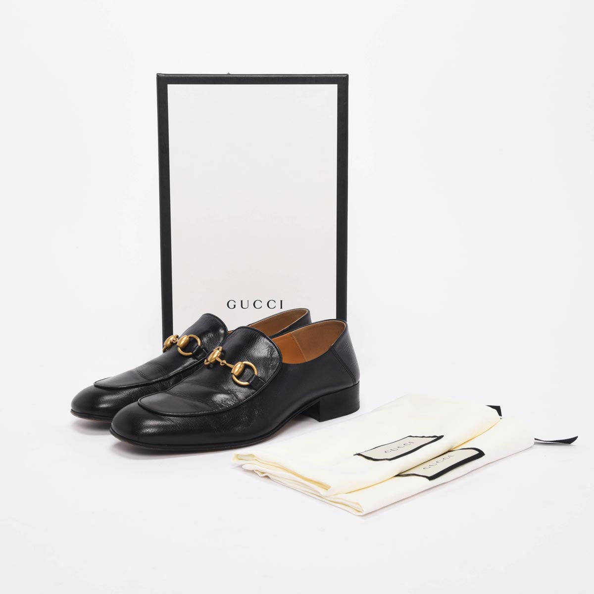 Gucci Black Granada Kid Quentin Loafers 38