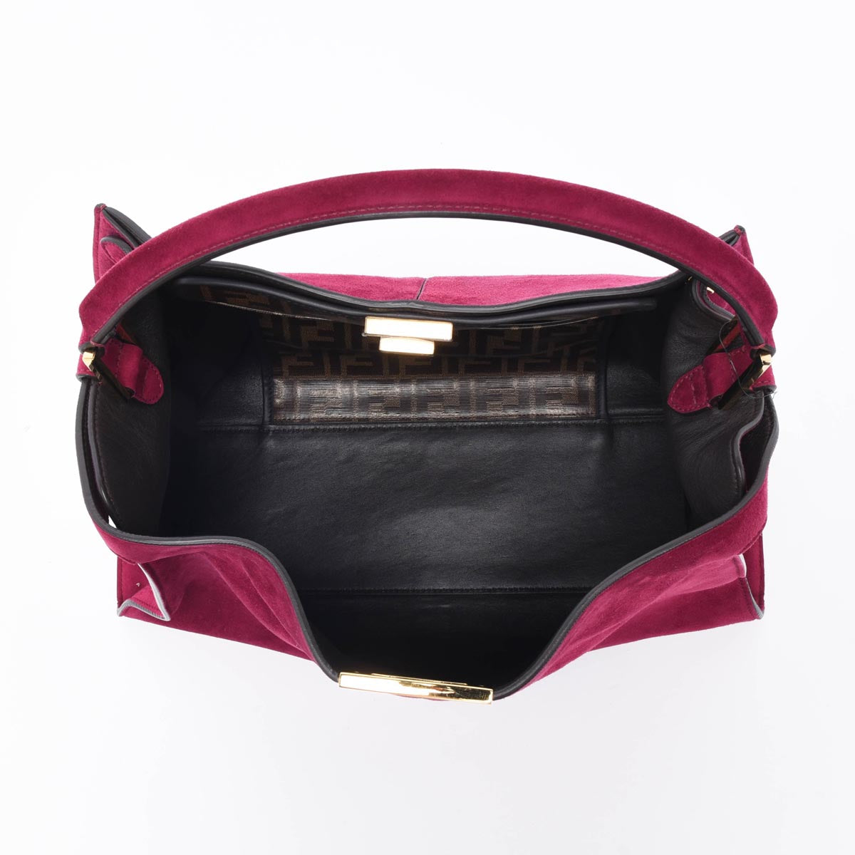 Fendi Cyclamen Suede Peekaboo X-Lite Large Tote