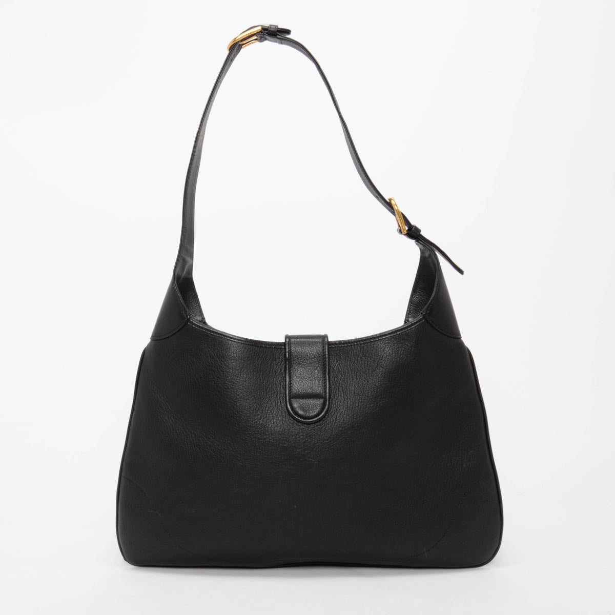 Gucci Black Grained Calfskin Large Aphrodite Shoulder Bag