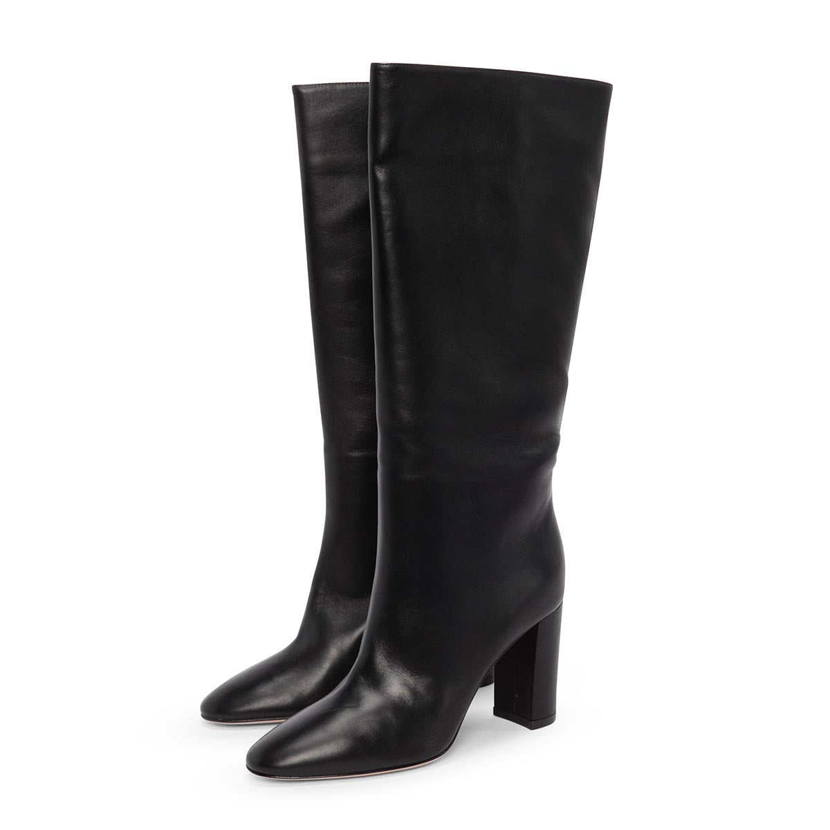 Gianvito Rossi Black Nappa Laura 85 Knee High Boots 38