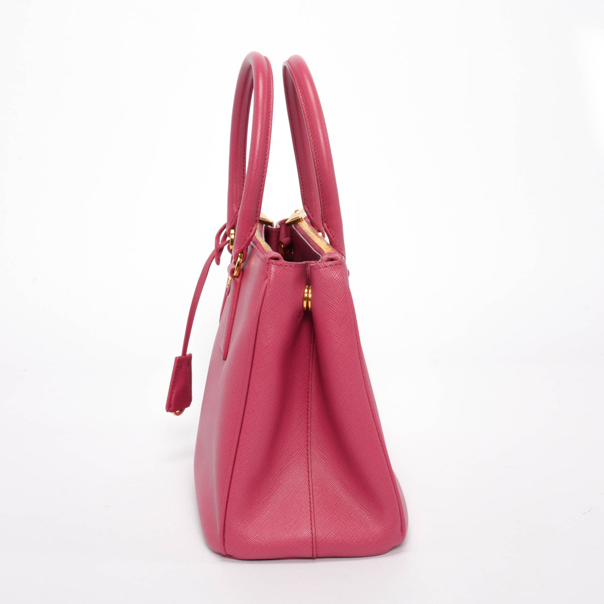 Prada Fuchsia Saffiano Lux Small Galleria Tote