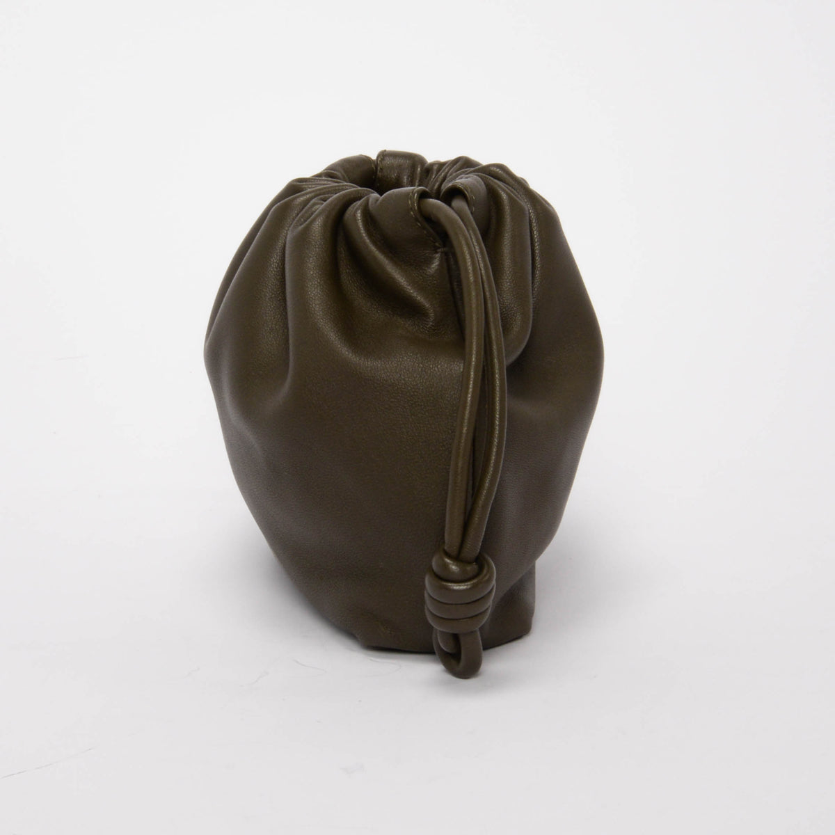 Loewe Khaki Lambskin Flamenco Purse