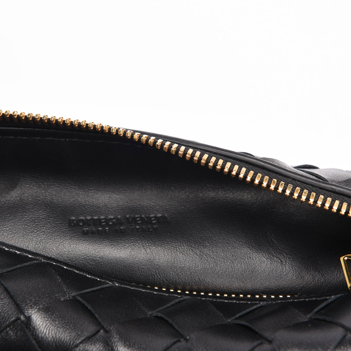 Bottega Veneta Black Nappa Intrecciato Mini Wallace Bag
