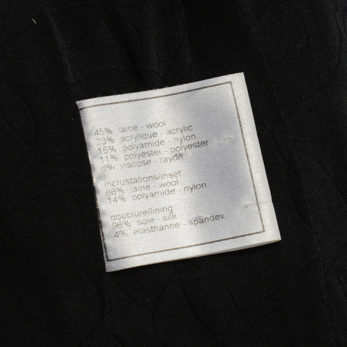 Chanel Black Tweed Four Pocket Zip Jacket FR 38