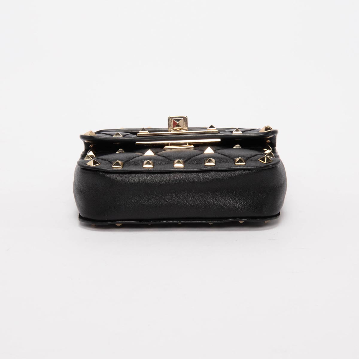 Valentino Black Nappa Leather Micro Rockstud Spike Bag