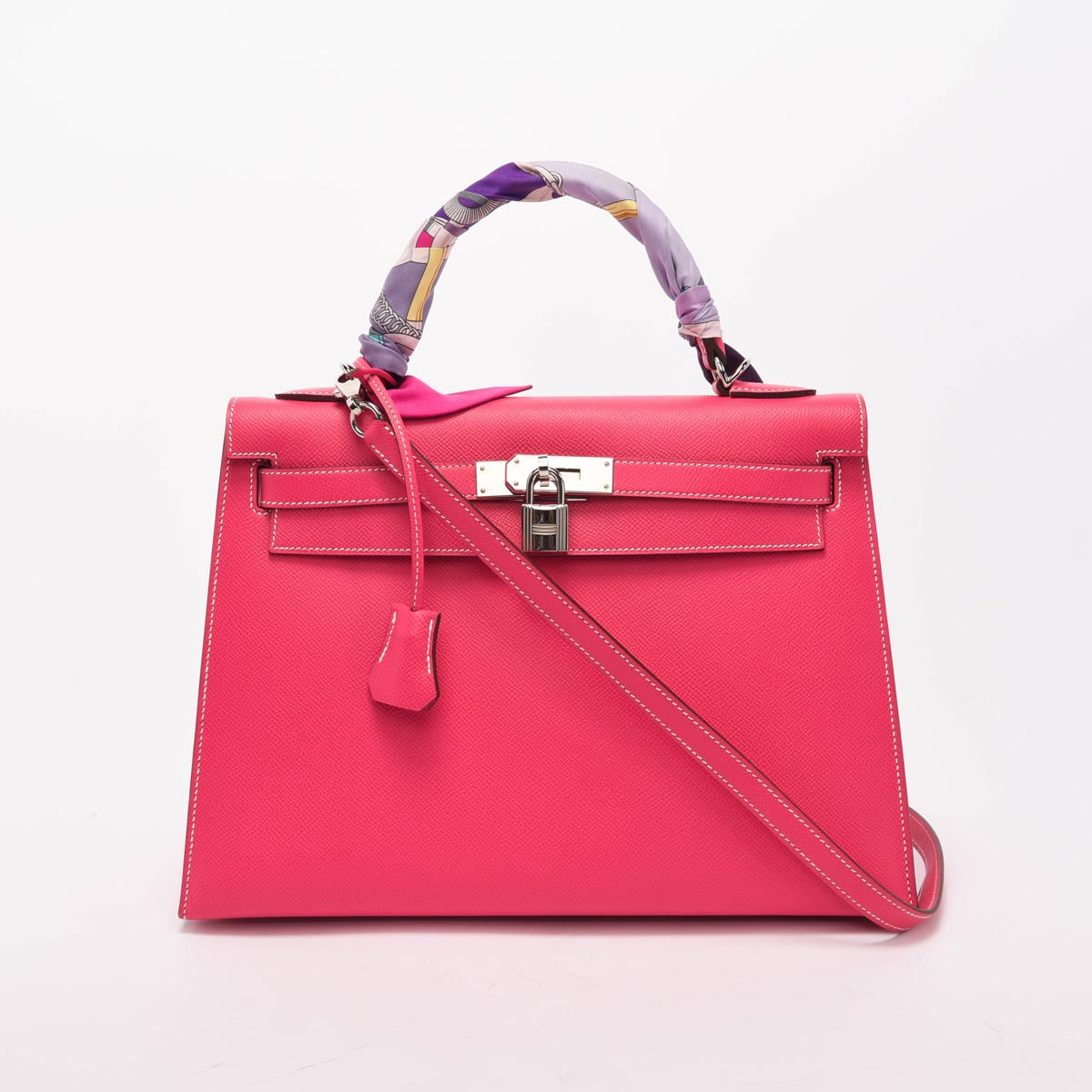 Hermes Rose Tyrien Epsom Sellier Kelly 32 PHW