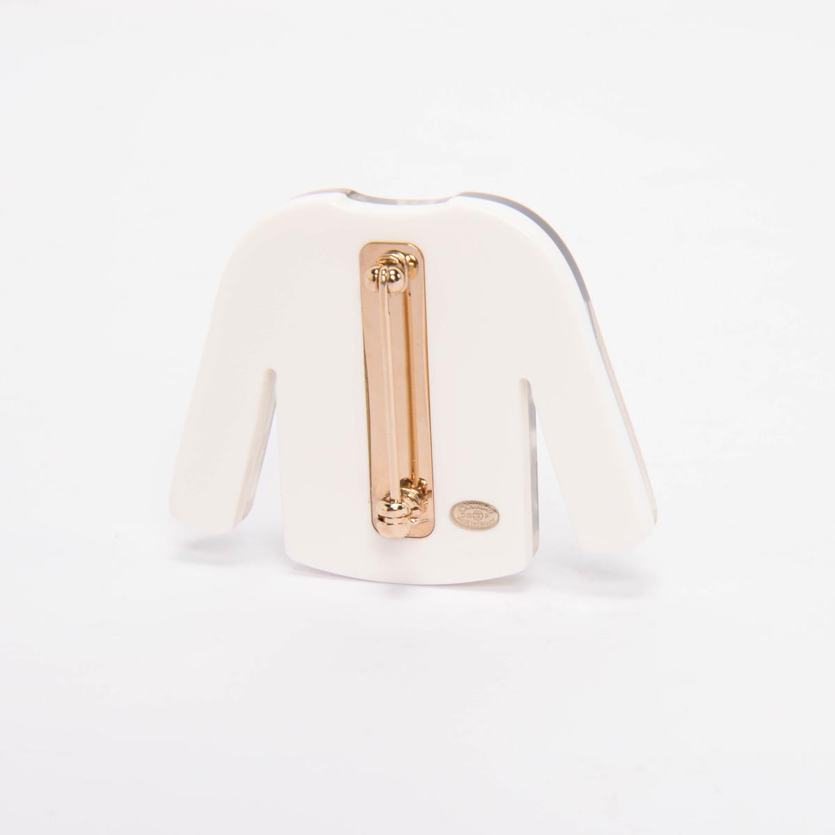 Chanel Black Resin CC Jacket Brooch