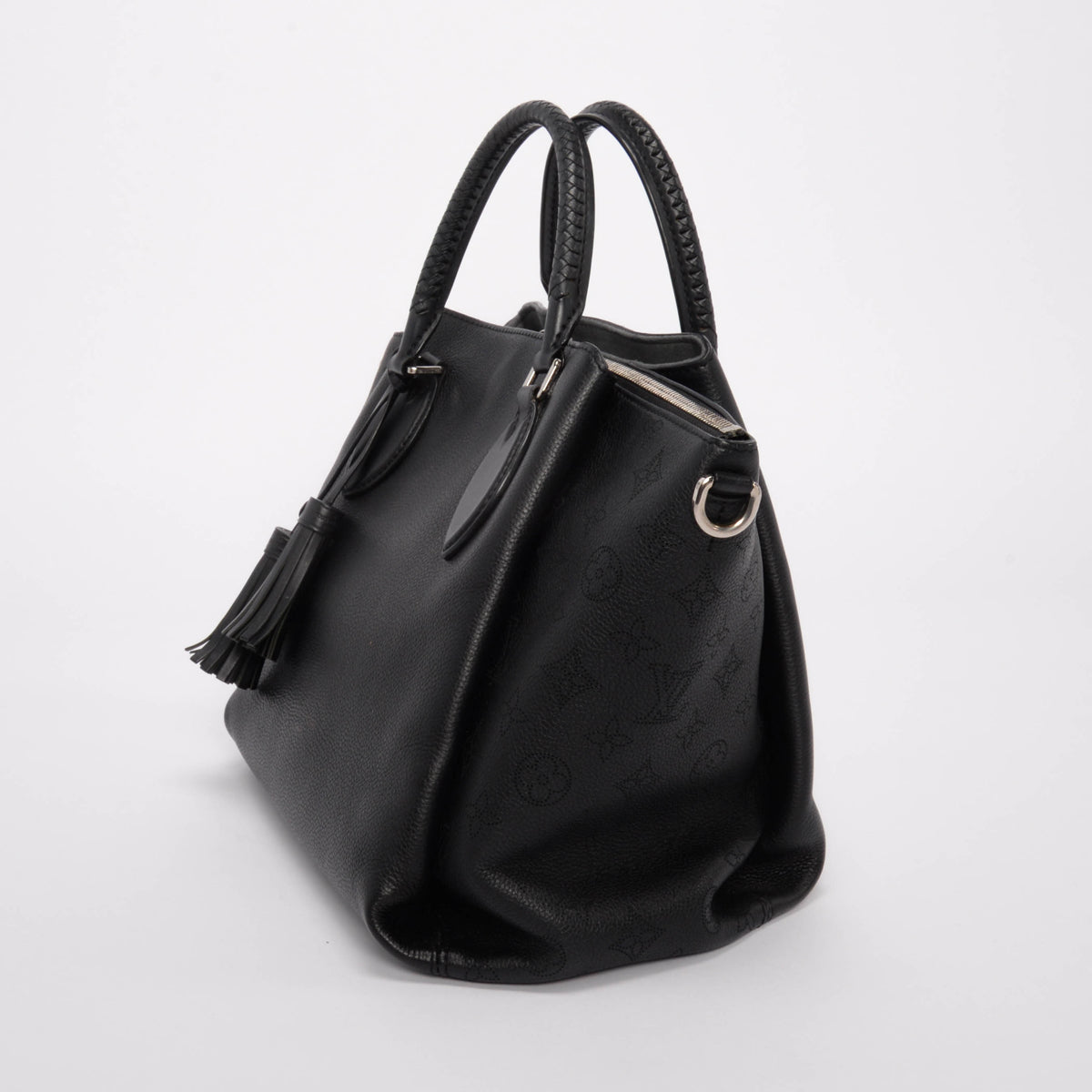 Louis Vuitton Black Mahina Calfskin Haumea Bag
