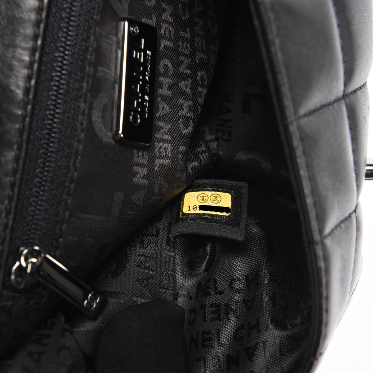 Chanel Black Chocolate Bar Beaded Chain Mini Bag