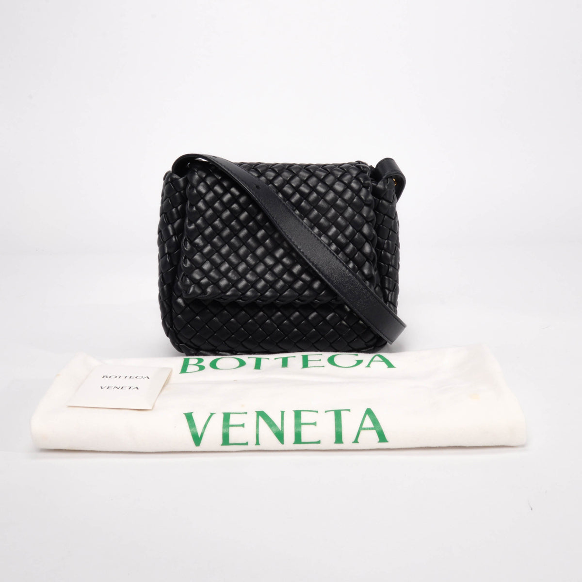 Bottega Veneta Navy Intrecciato Small Cobble Bag
