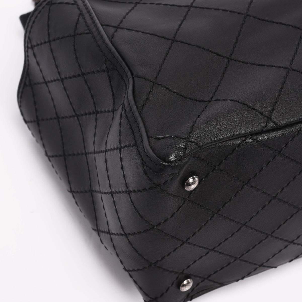 Chanel Black Quilted Calfskin CC Pocket Tote