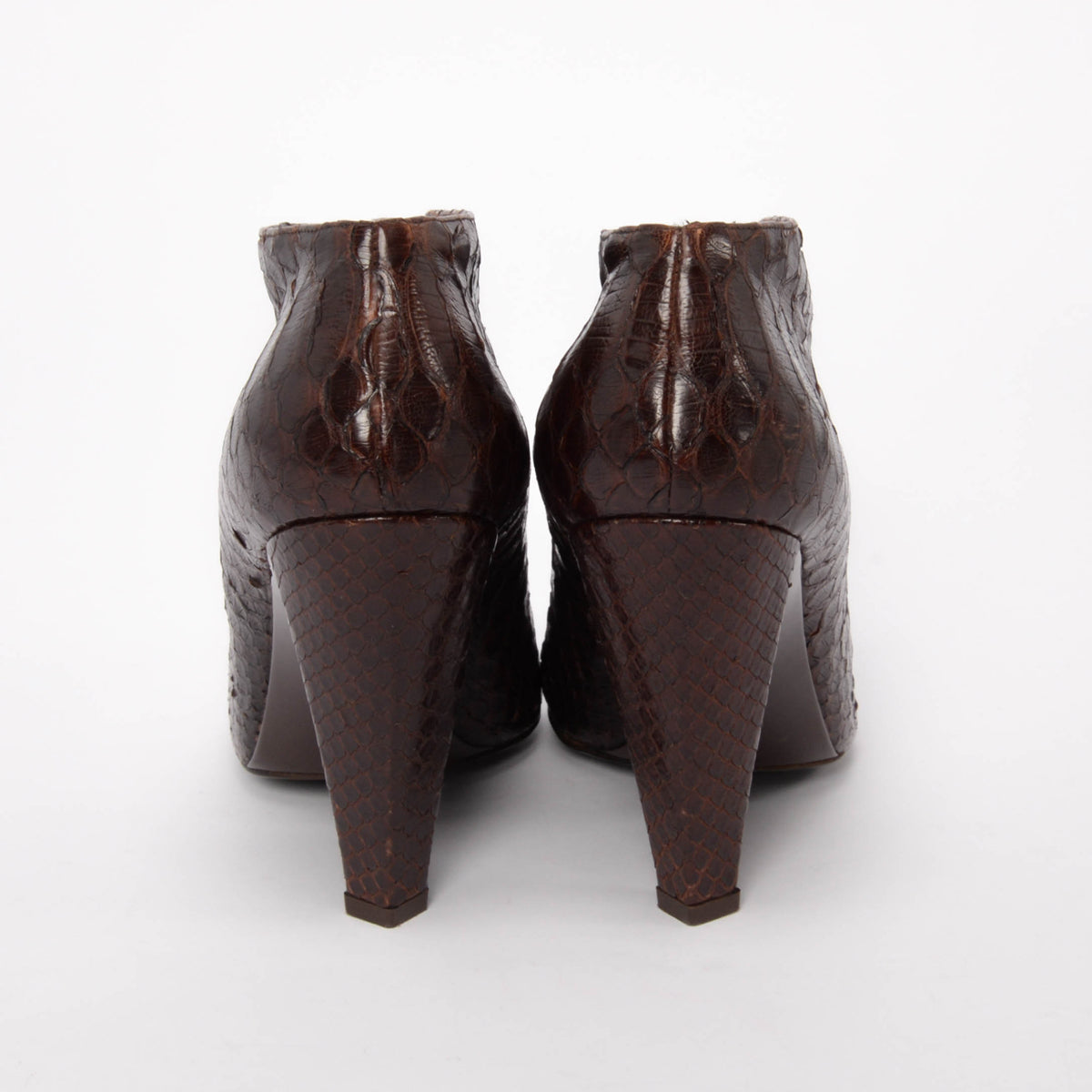 Balenciaga Brown Python Ankle Boots 38.5