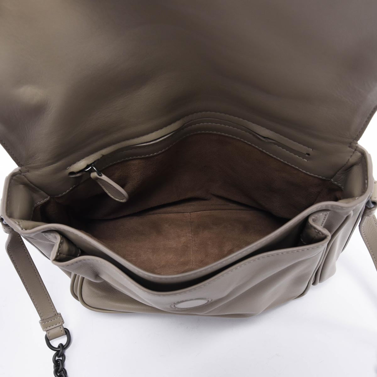 Bottega Veneta Stone Nappa Intrecciato Small Saddle Bag