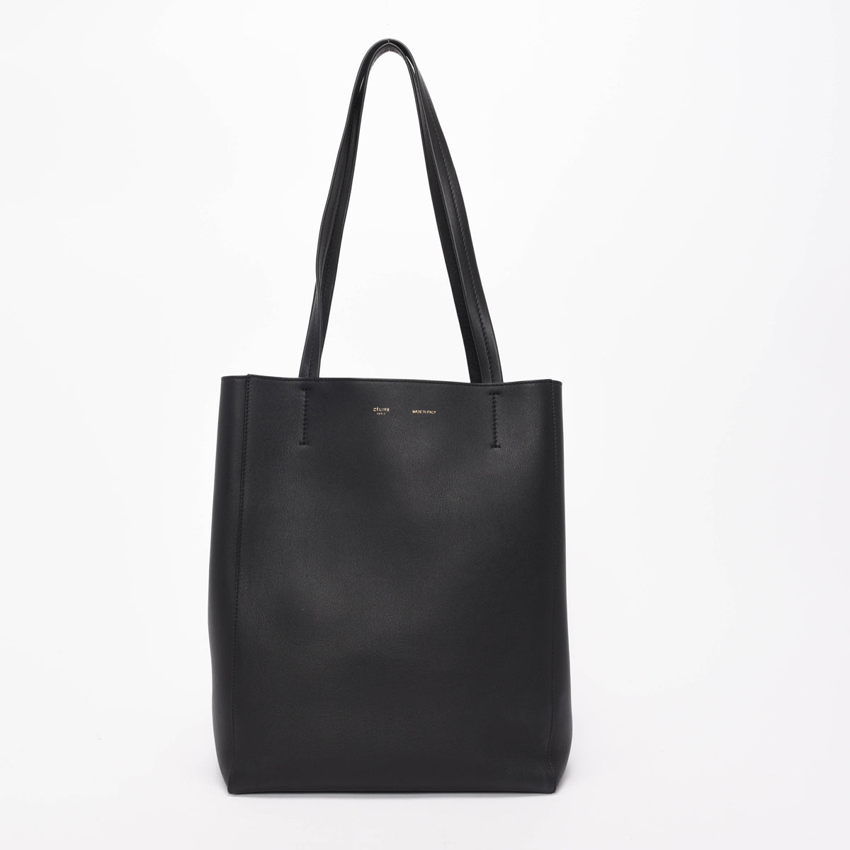 Celine Black Smooth Calf Vertical Cabas Tote