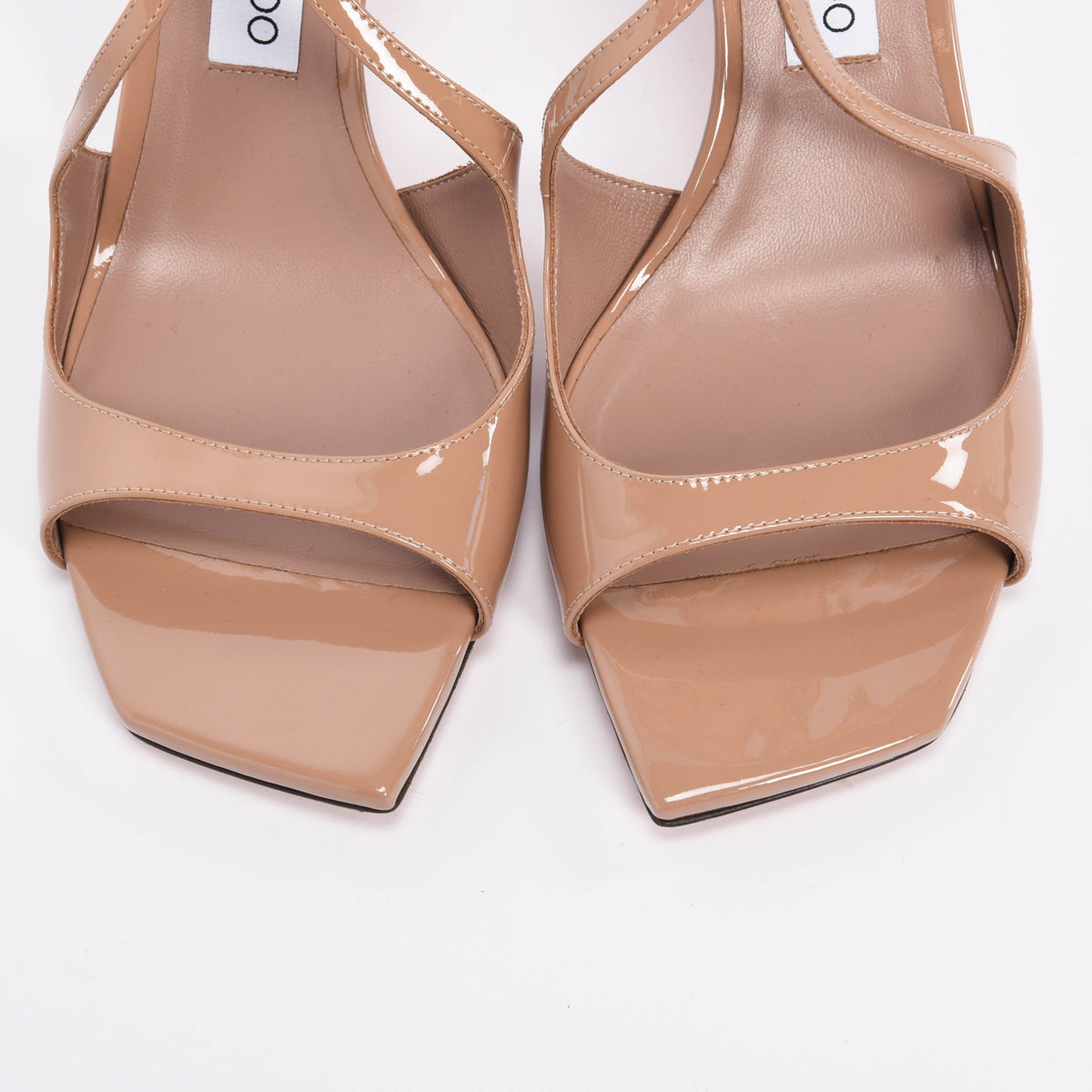 Jimmy Choo Ballet Pink Patent Leather Azia 75 Sandals 41.5