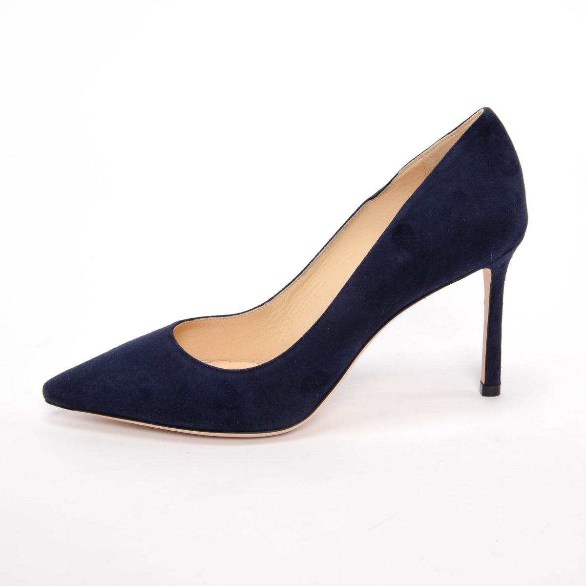 Jimmy Choo Navy Suede Romy 85 Pumps 36.5