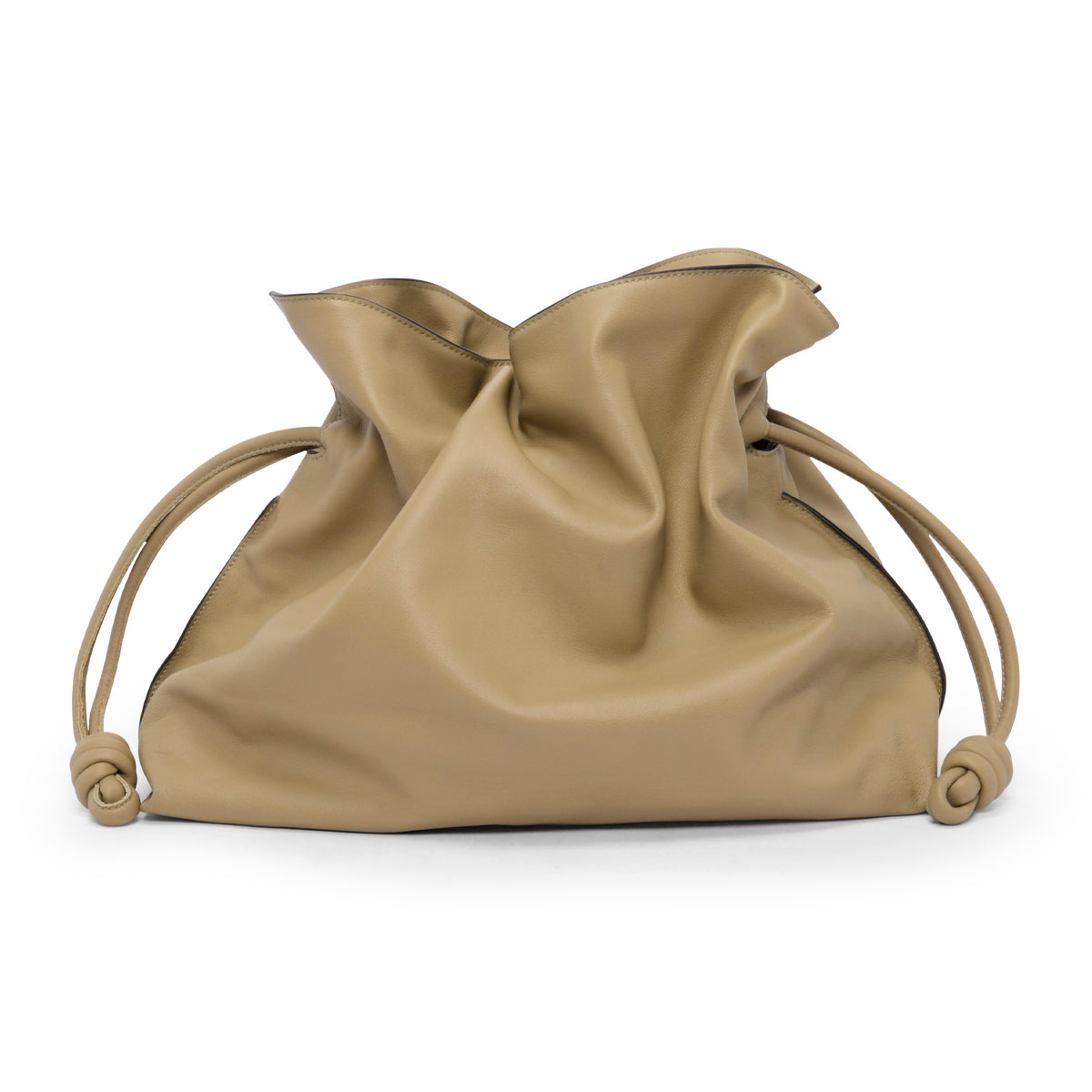 Loewe Clay Green Nappa Calfskin Large Flamenco Clutch
