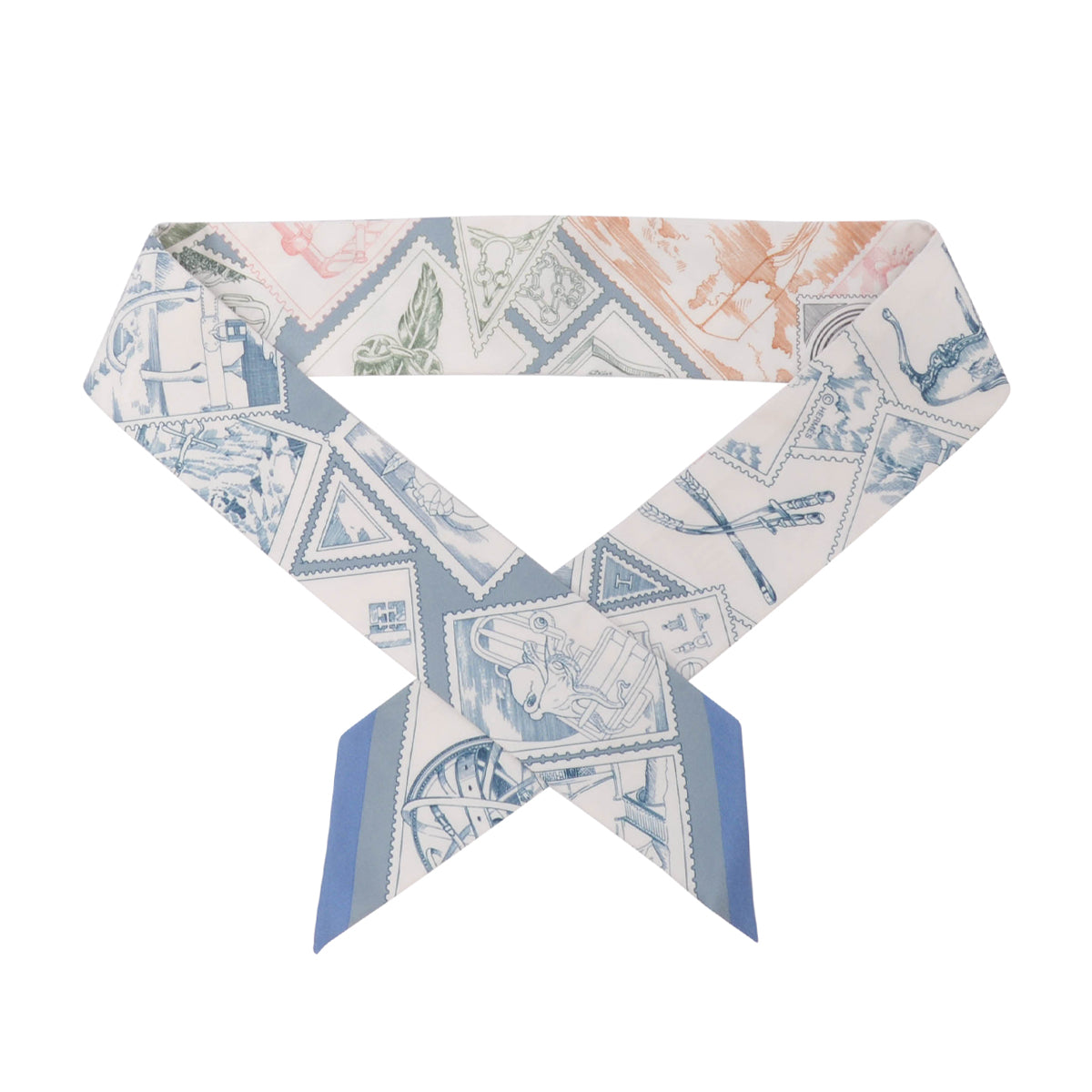 Hermes Bleu Moyen Silk Le Philateliste du Faubourg Twilly