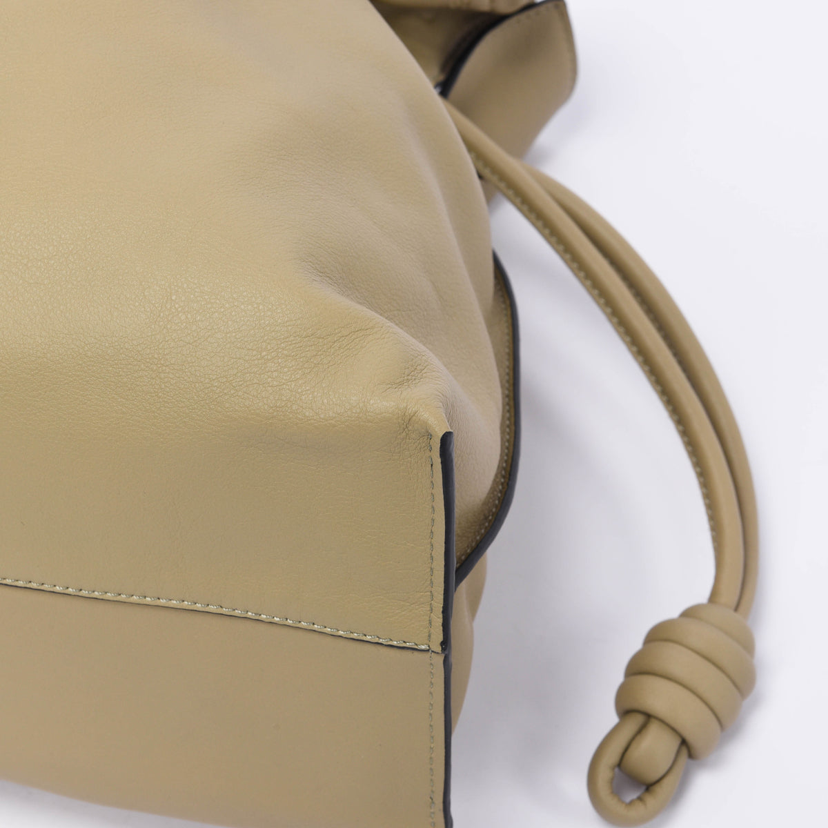 Loewe Clay Green Nappa Calfskin Large Flamenco Clutch