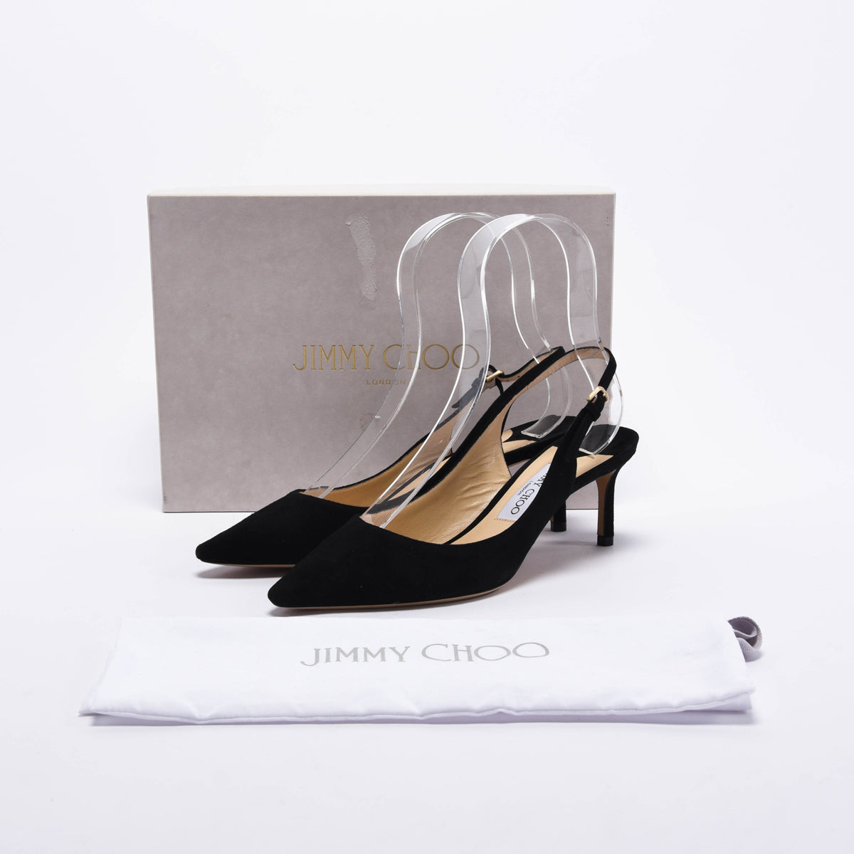 Jimmy Choo Black Suede Erin Slingback Pumps 40