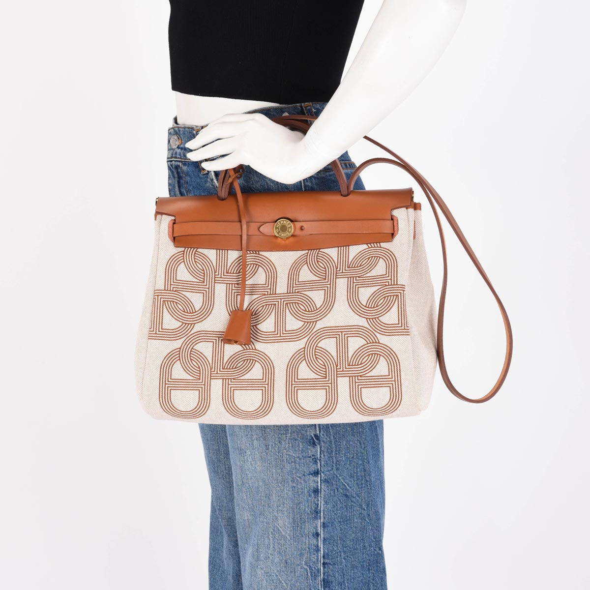 Hermes Ecru H Plume & Hunter CC Circuit 24 Herbag Zip 31