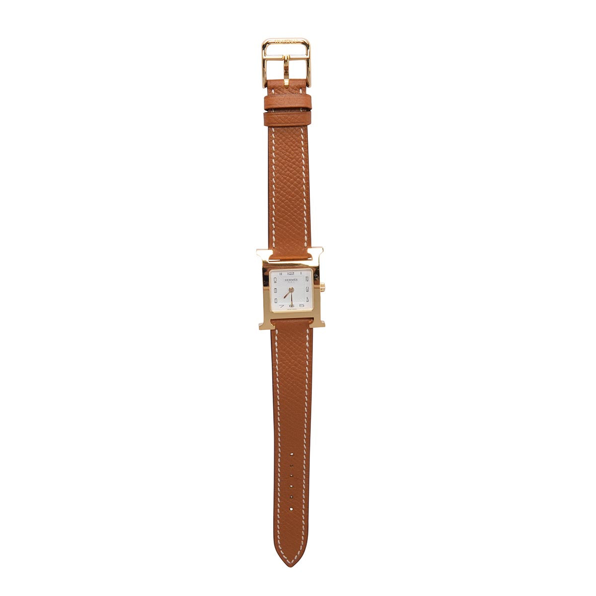 Hermes Gold Epsom Small Heure H Watch
