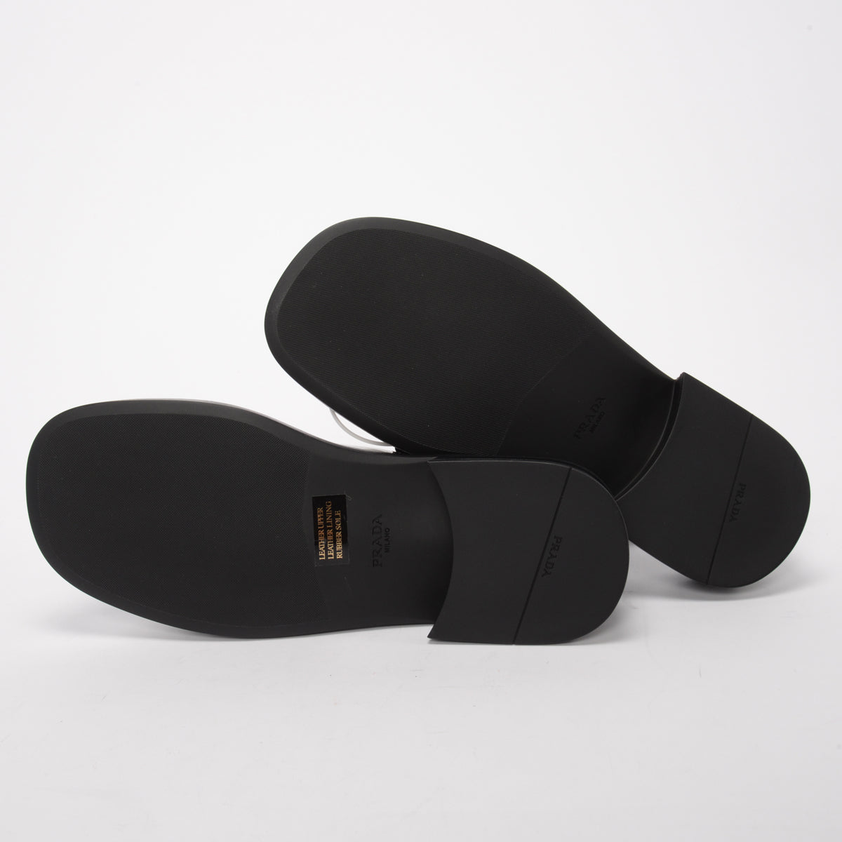 Prada White Brushed Calfskin Buckle Sandals 39