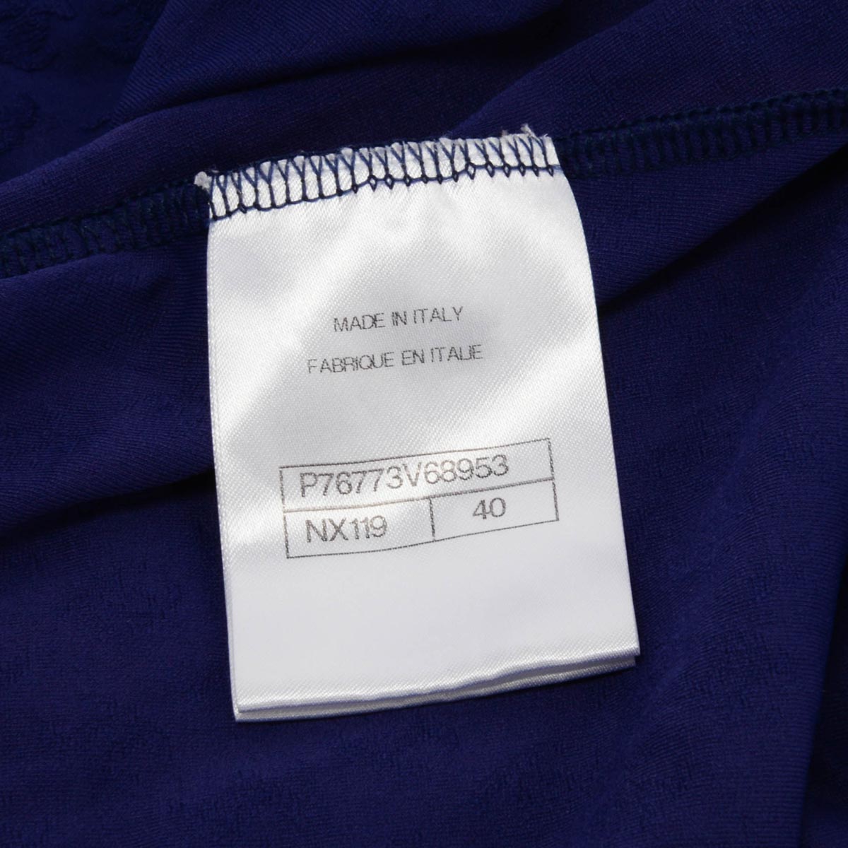Chanel Dark Blue CC Jacquard One Piece Swimsuit Bodysuit FR 40