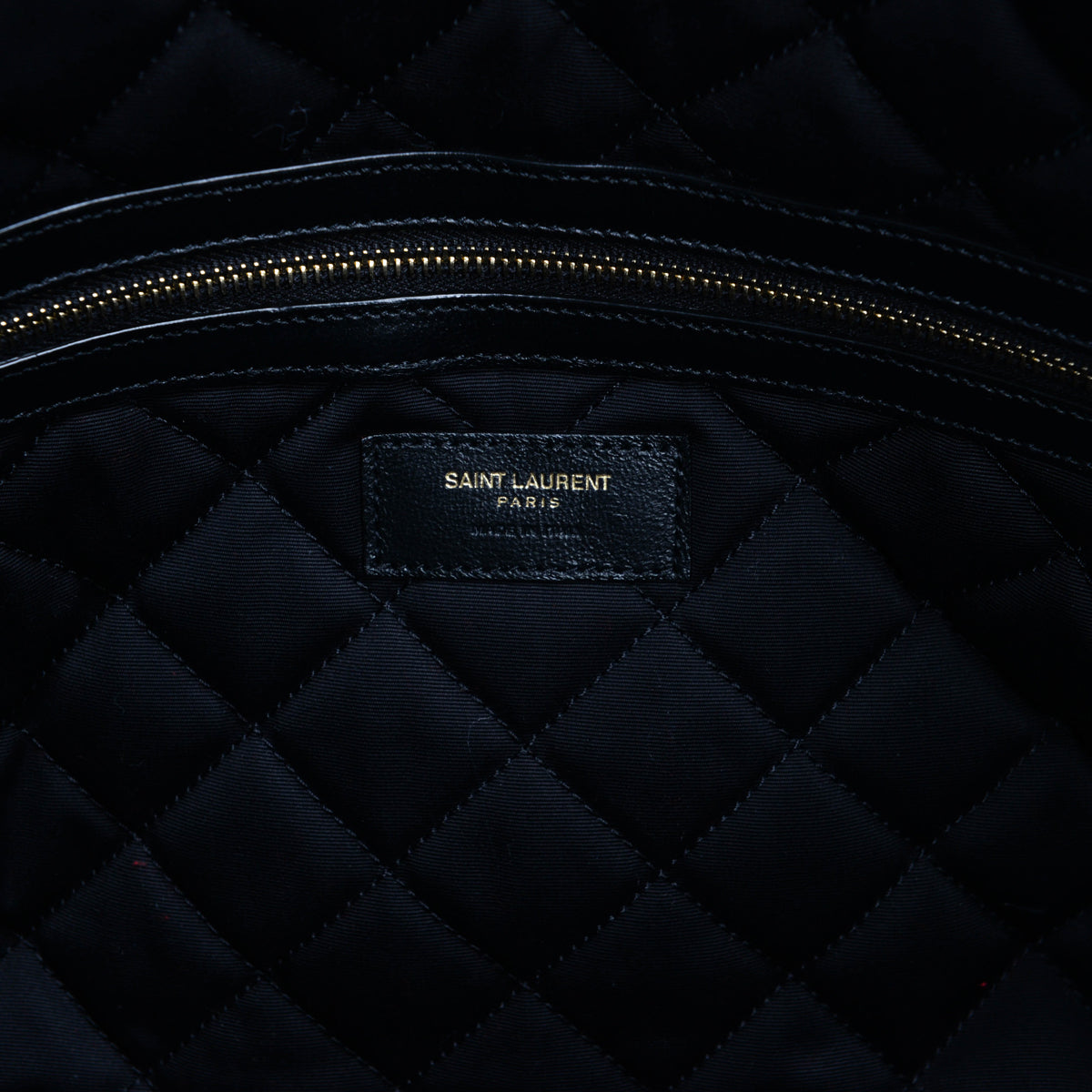 Saint Laurent Black Quilted Calfskin ES Giant Travel Bag
