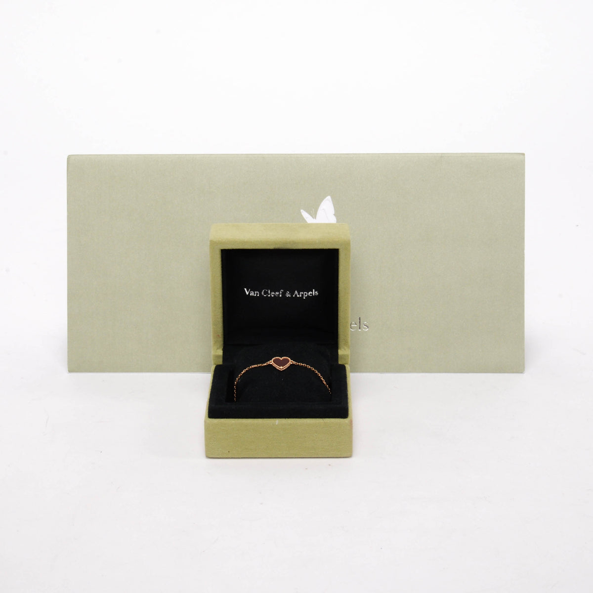 Van Cleef & Arpels Rose Gold & Carnelian Sweet Hearts Bracelet