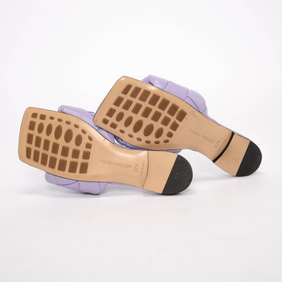 Bottega Veneta Lilac Intrecciato Lido Flat Sandals 37.5