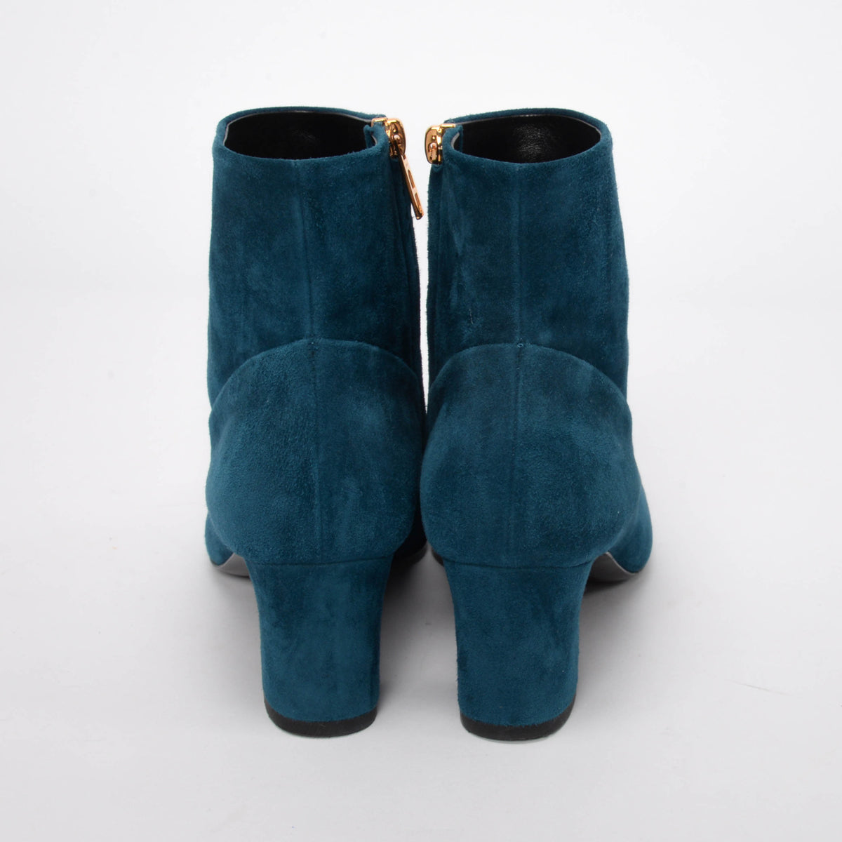 Hermes Teal Suede Lexie Ankle Boots 38.5