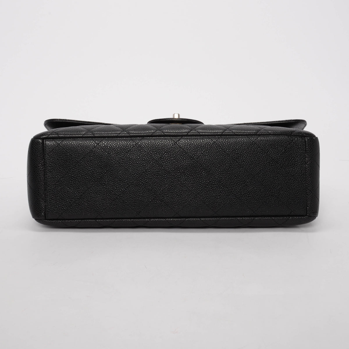 Chanel Black Quilted Caviar Jumbo Single Flap Bag
