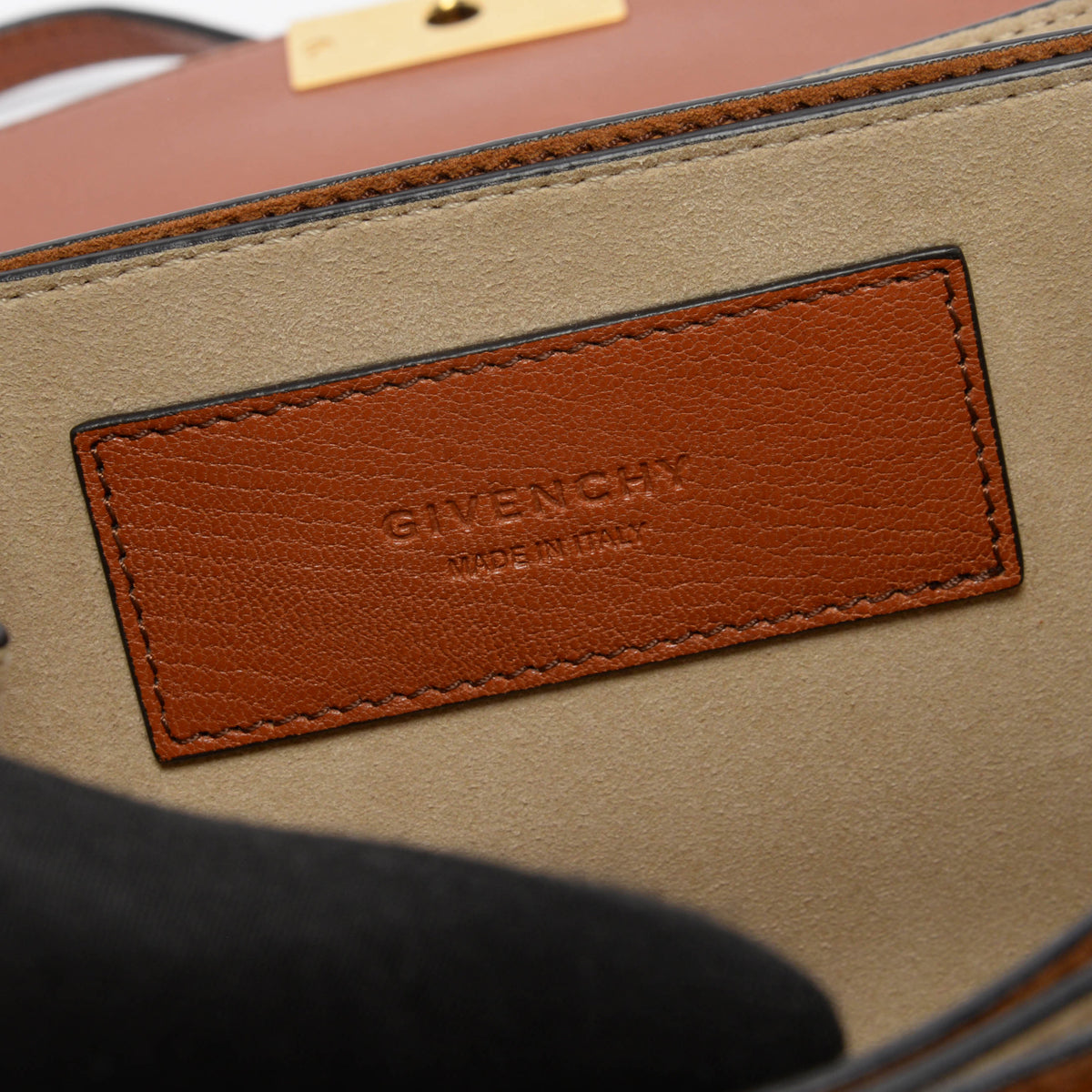 Givenchy Chestnut Goatskin & Suede Small GV3 Bag