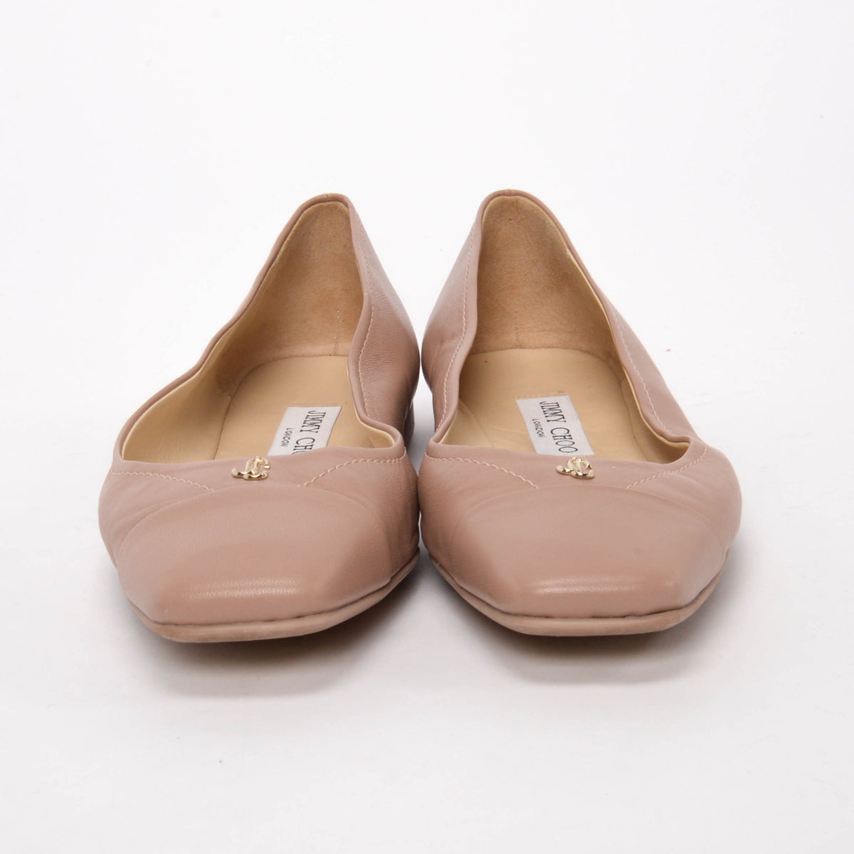Jimmy Choo Dusty Pink Nappa Gisela Ballet Flats 40
