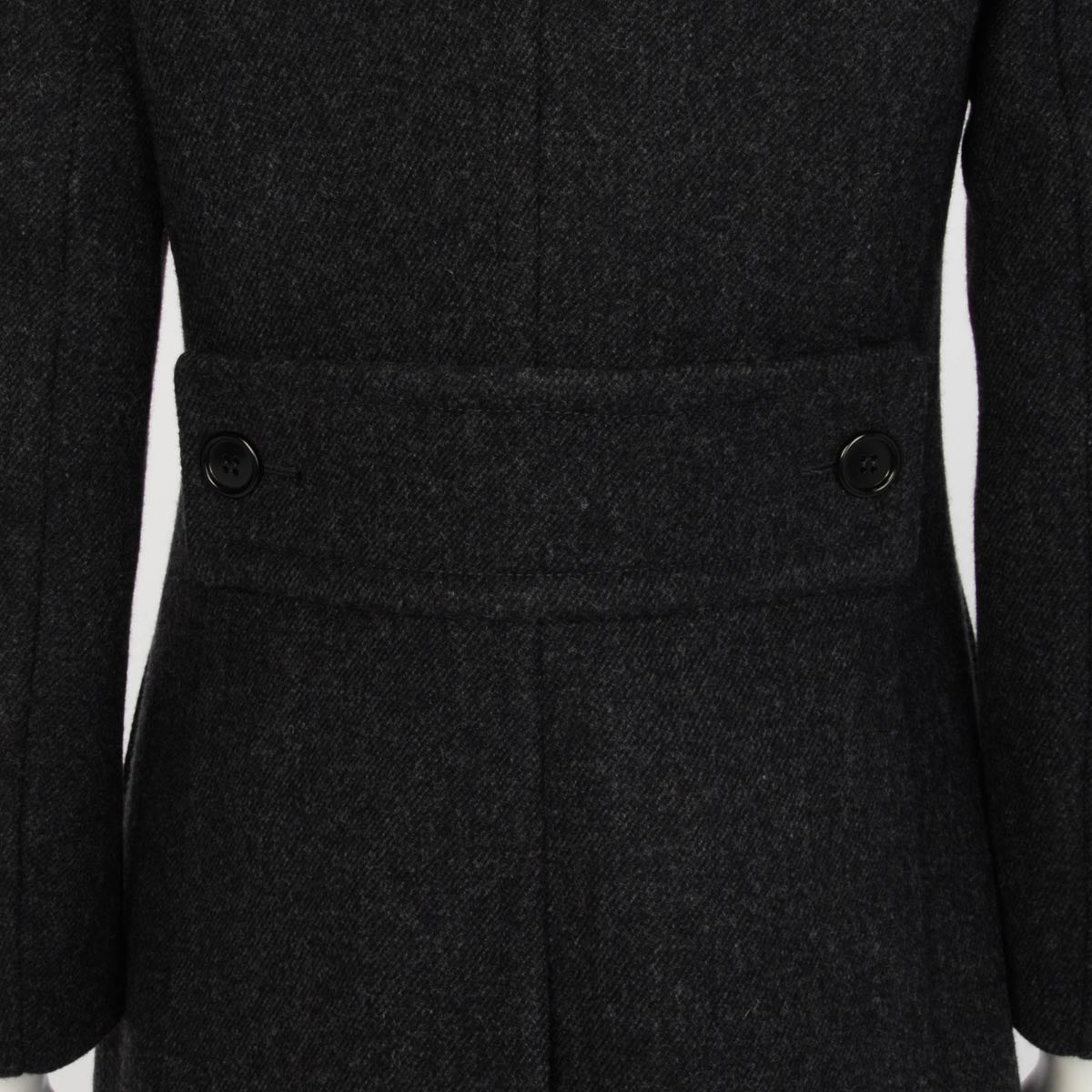 Prada Charcoal Wool Single Breasted Coat IT 42