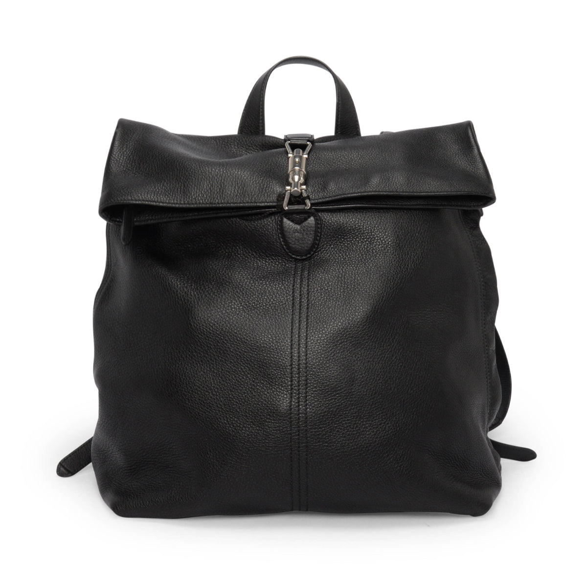 Gucci Black Grained Leather 1961 Jackie Backpack