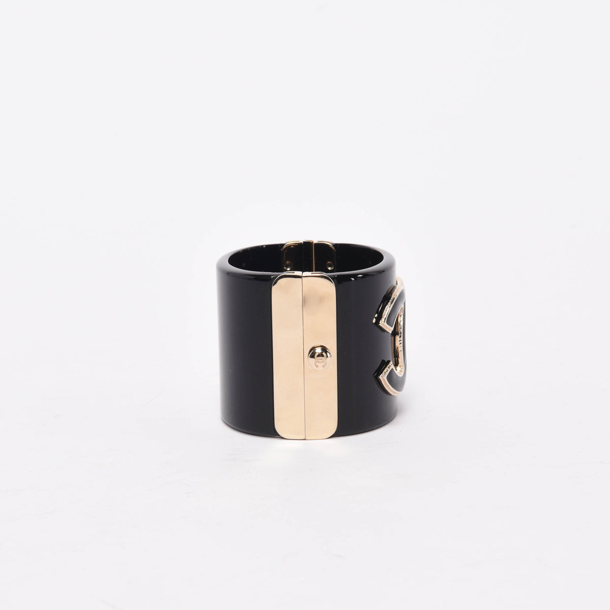 Chanel Black & Gold Resin CC Cuff