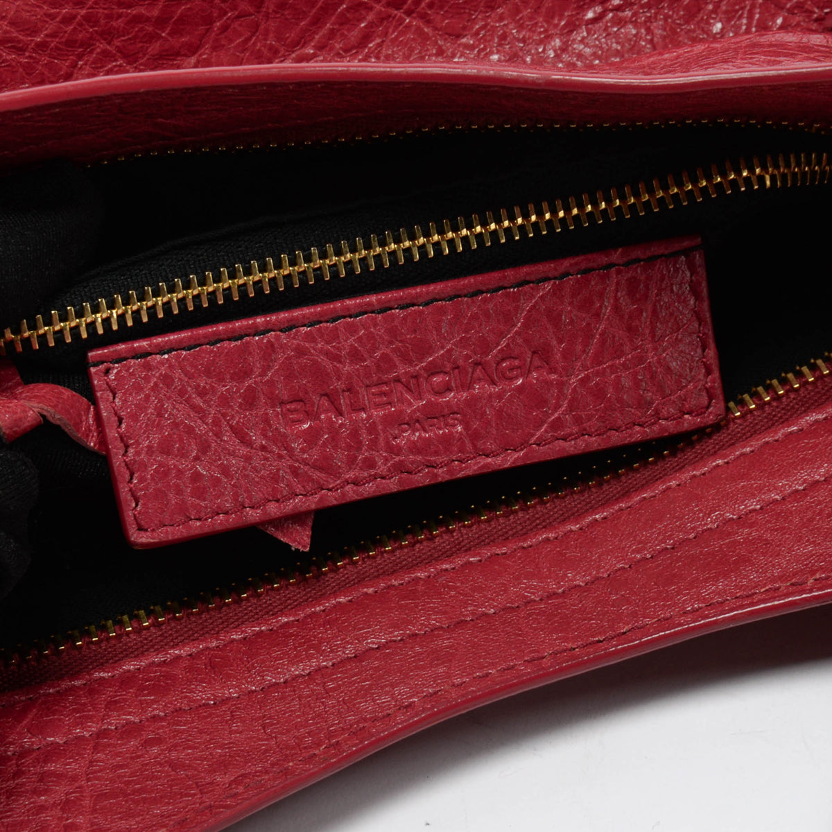 Balenciaga Raspberry Arena Lambskin Town Bag