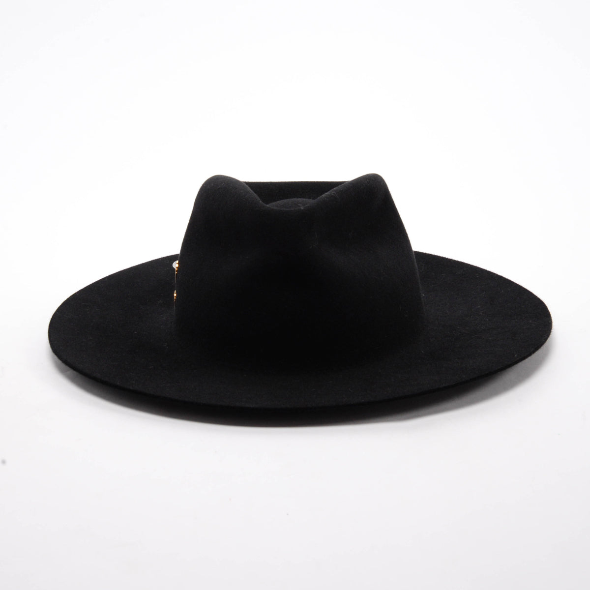 Hermes Black Rabbit Felt Faubourg Jump Hat