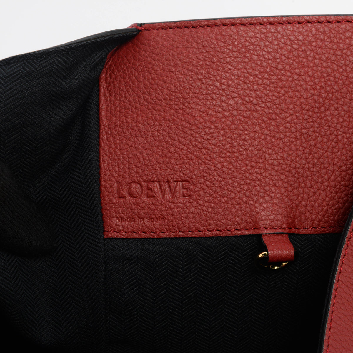 Loewe Dark Red Calfskin Medium Hammock Bag