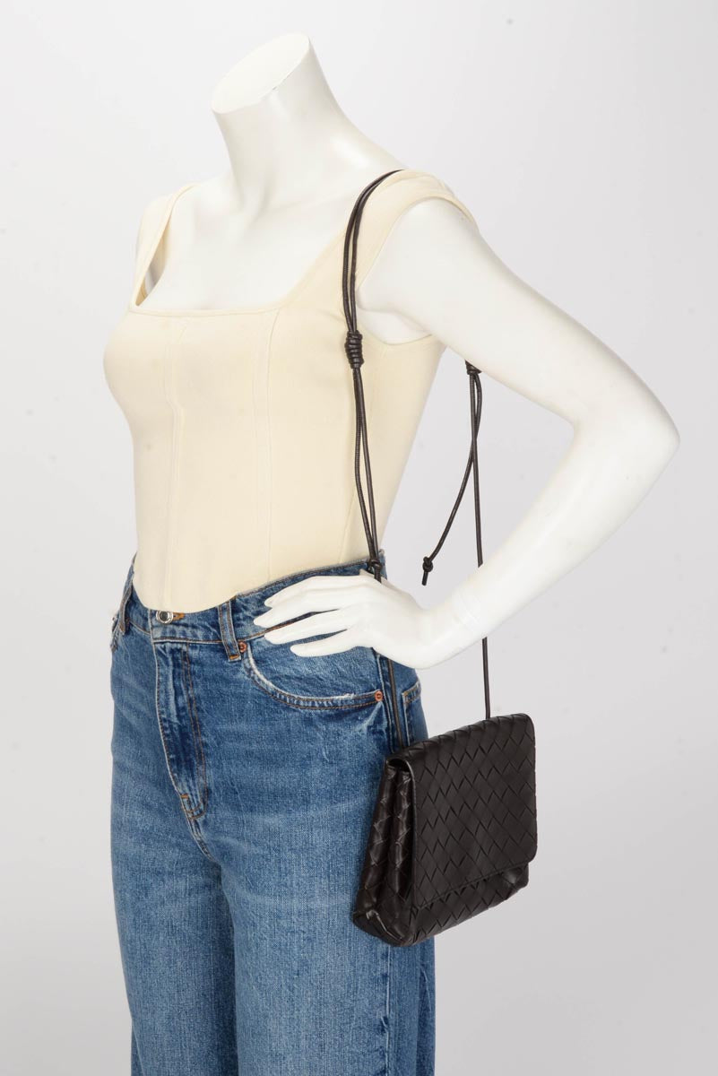 Bottega Veneta Fondant Intrecciato Mini Cross Body Bag