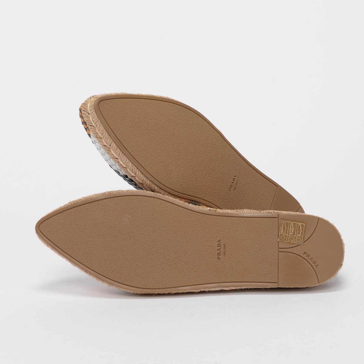 Prada Multi-Colour Woven Leather Espadrilles 40