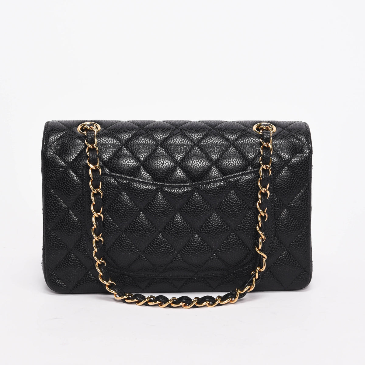 Chanel Black Quilted Caviar Small Classic Flap Bag