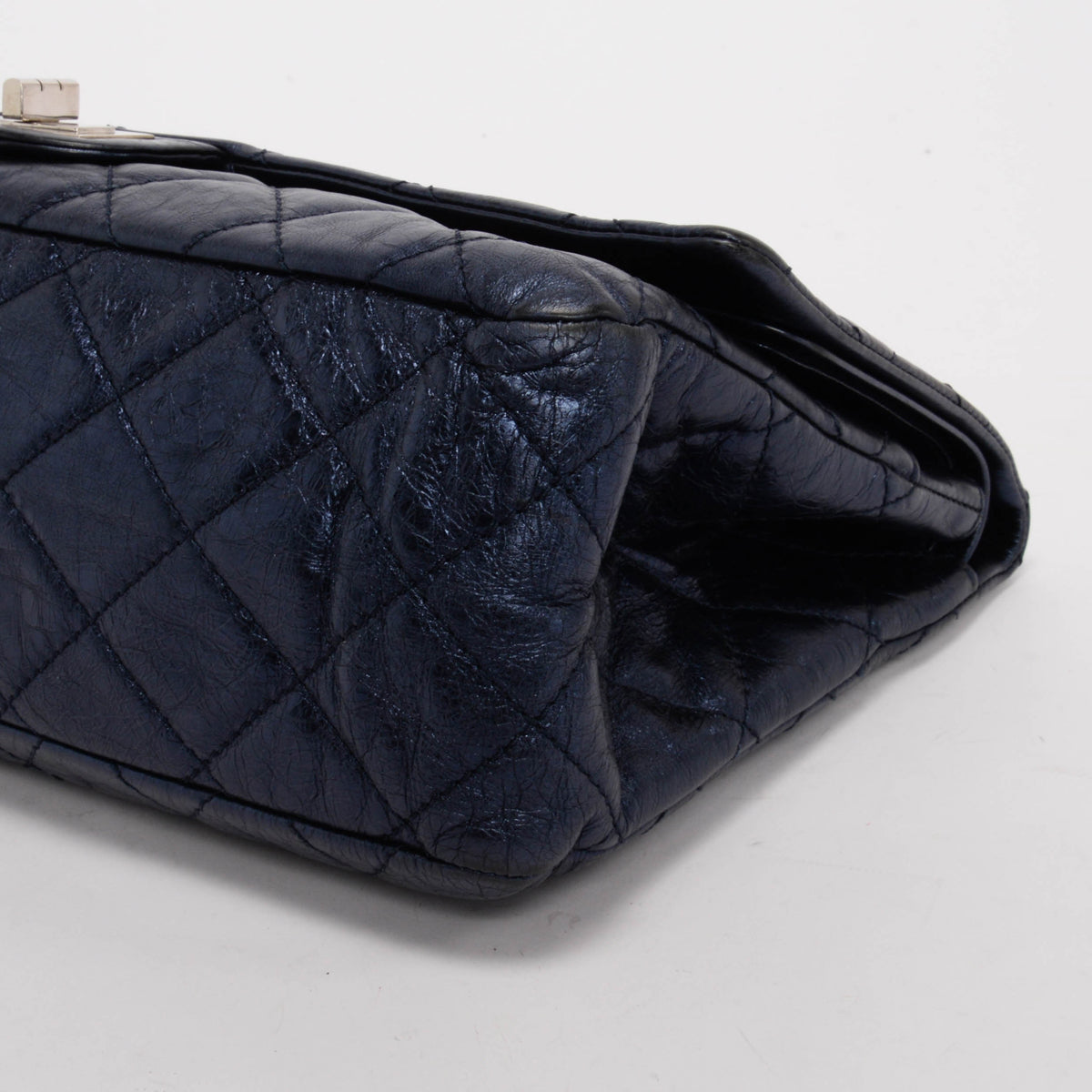 Chanel Blue Metallic Aged Calfskin 2.55 Reissue 227 Flap Bag