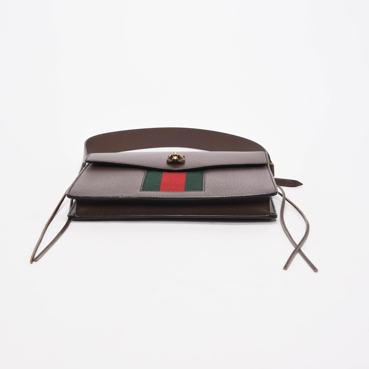 Gucci Brown Grained Calfskin Animalier Chain Bag