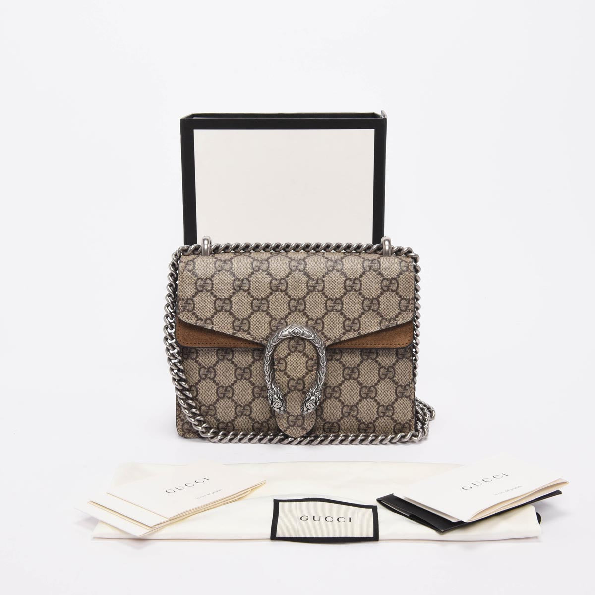 Gucci Beige GG Supreme Mini Dionysus Bag