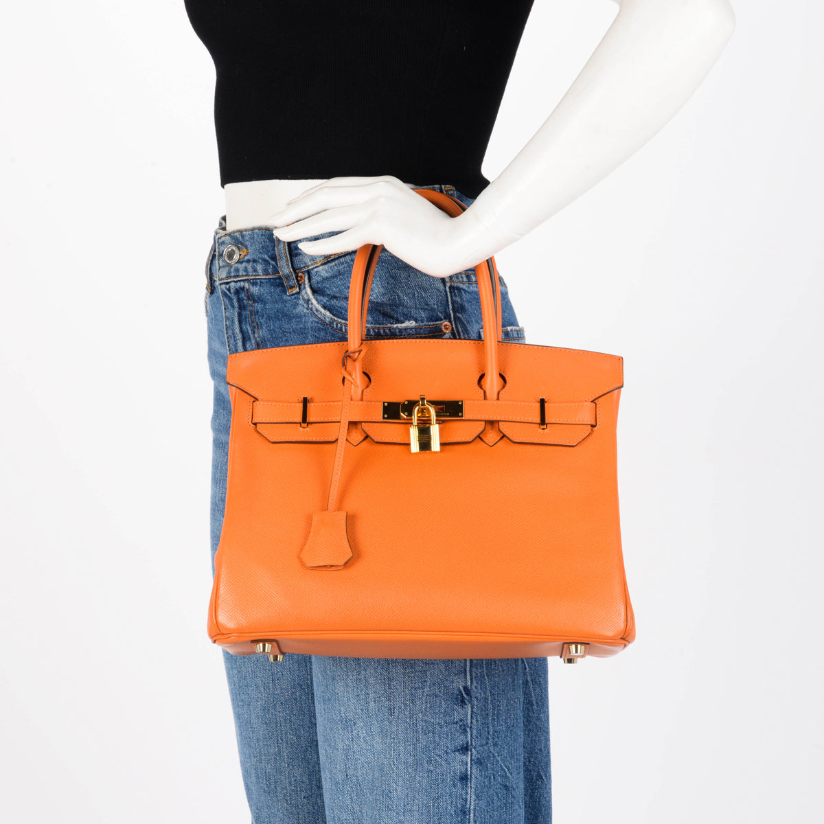 Hermes Orange Epsom Birkin 30 GHW