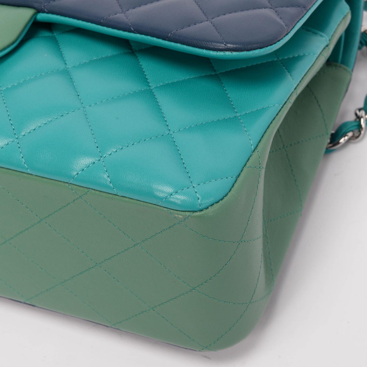 Chanel Tri-Colour Lambskin Jumbo Double Flap Bag